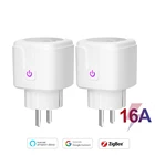 Умные розетки Zigbee, 2 шт., совместимы с Philips Hue (требуется концентратор), Alexa Echo может быть сопряжён с Google Home Zigbee 3,0