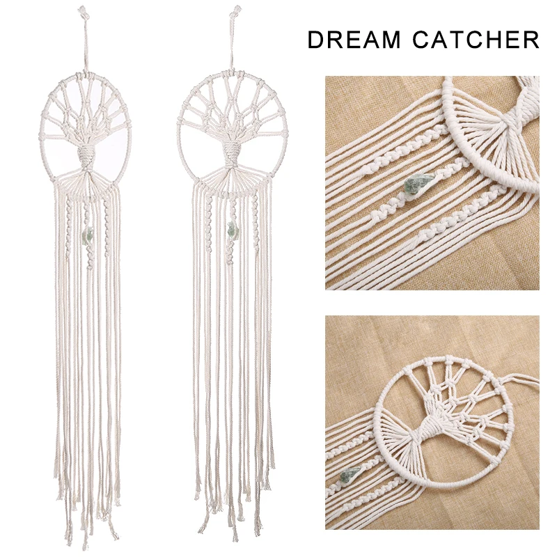

1PC Home Wall Hanging Cotton thread Dream Tapestry Net Handmade tassels Cotton Thread Decoration Craft DIY Decor Gift