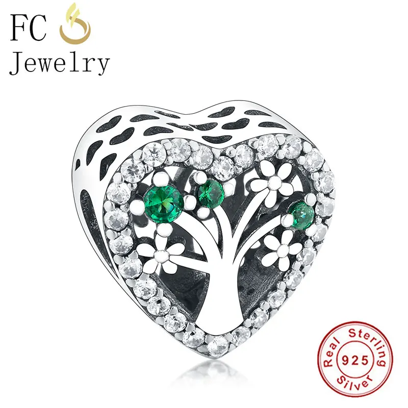 FCJ1168 FC ювелирные изделия подходят к оригиналу Pandora очаровательные браслеты 925 пробы Серебряная башня Сердце мама День матери семейная с буквами бусины Berloque - Цвет: FCJ1168