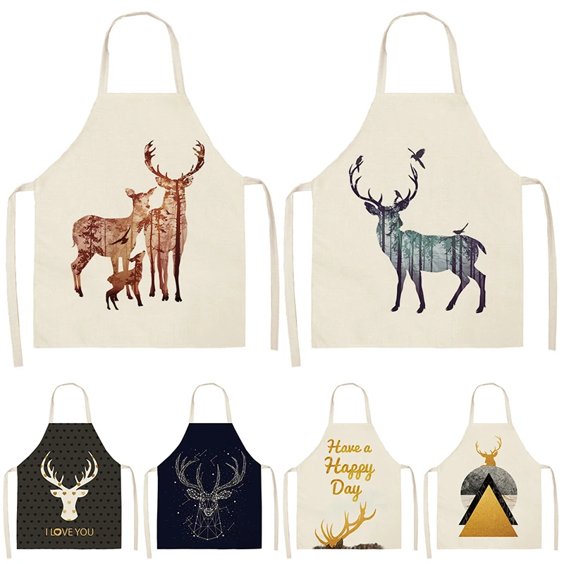 Олень литерным геометрическим проектом Кухня фартуки для Для женщин из хлопка и