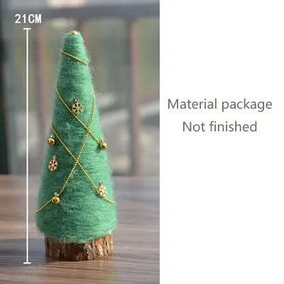 Green Tree Простой норвежский стиль лося кролик плюшевый DIY Войлок новогодняя елка, для дома Санта Декор счастливый год вечерние подарки для детей - Цвет: Green Tree