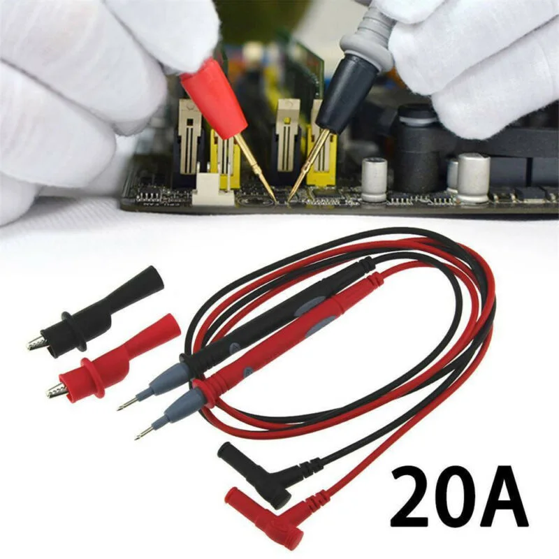 

1pc Digital Multimeter Probe Test Lead 20A PVC Wire 43.31 Inch Replacement Tool
