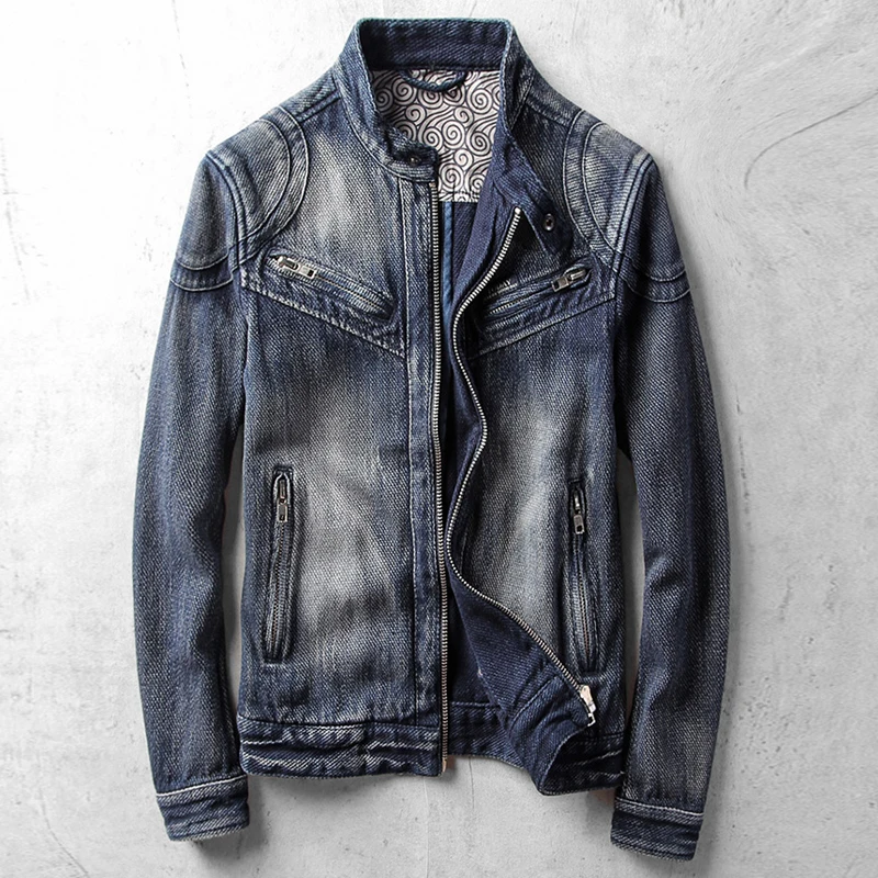 

2020 Vintage Men's Suit Dress Jean Jacket and Coats Plus Size XXXL Designer Brand Mens Denim Coat Overcoat Casual Clothing A472