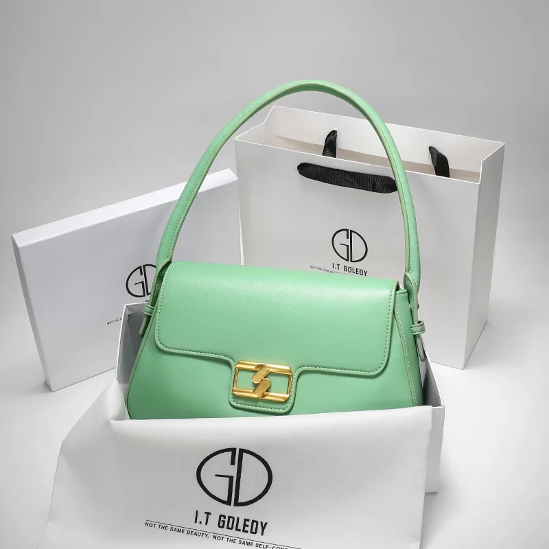 

Luxury Brand Ladies Leather Small Square Bag 2021 New Fashion All-match Underarm Shoulder Bag Baguette Bag Cc Ggpetit Sac Femme