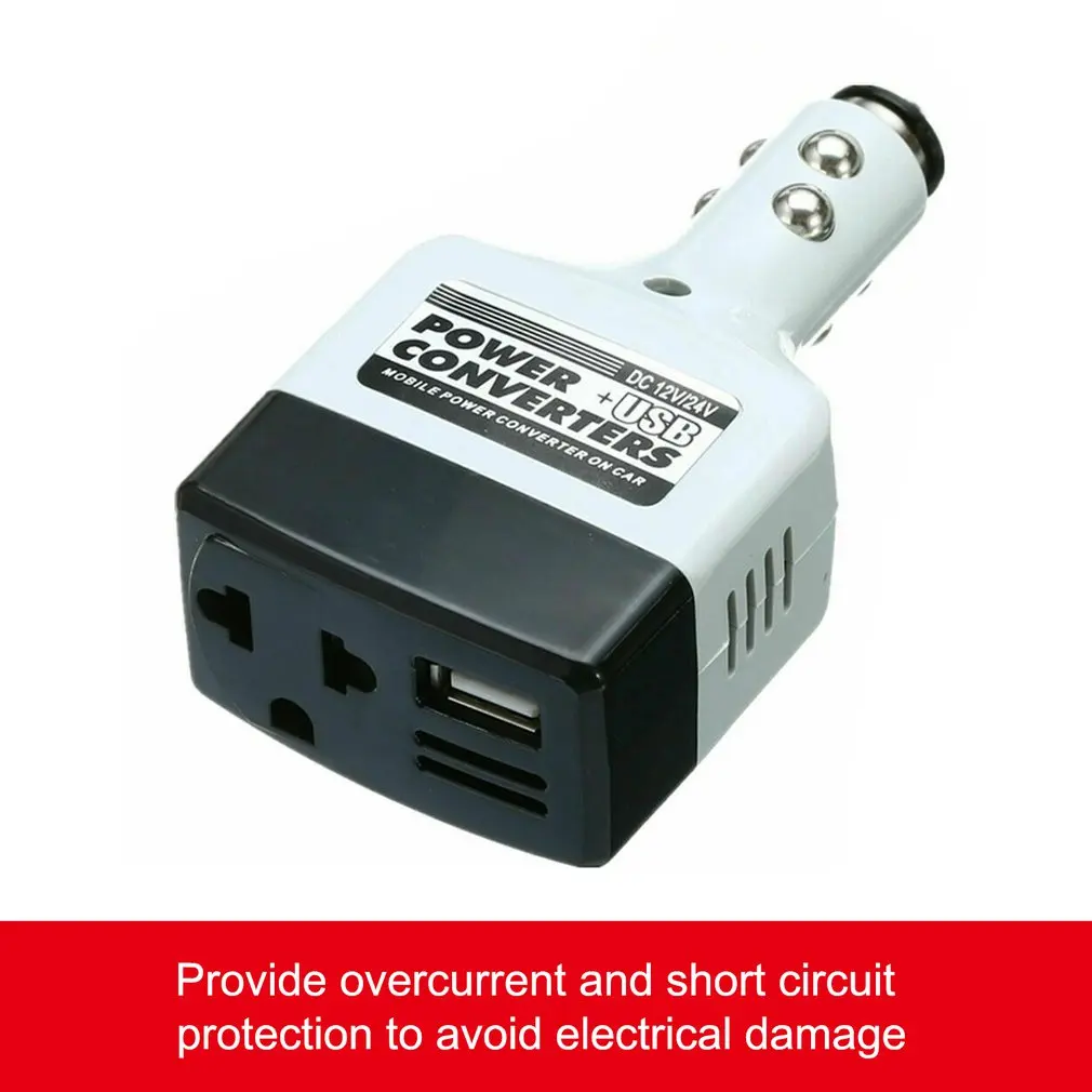 

12V/24V Car Mobile Power Inverter Adapter Auto Car Power Converter Charger Used for All Mobile Phone