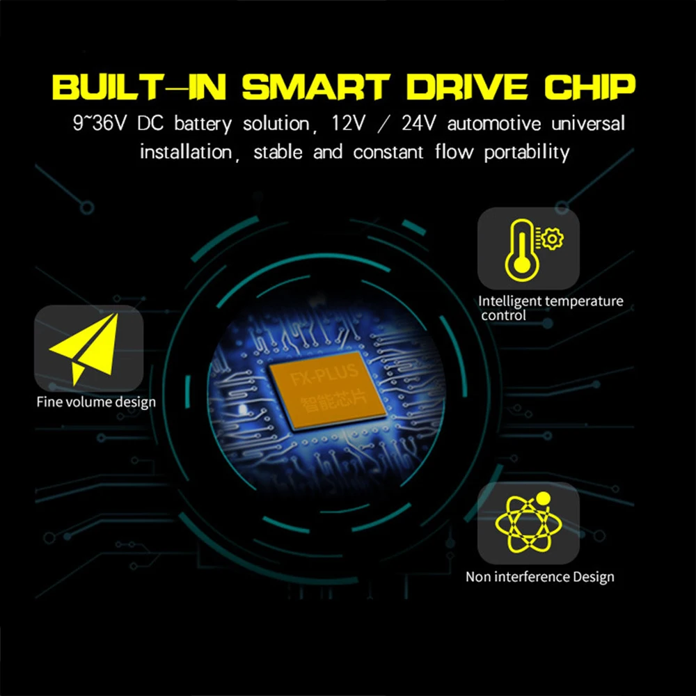 Universal CSP Car LED Headlight Bulbs H1 H4 Lemp H7 H11 9005/6 9012 Bult-in Smart Drive Chip 6000K 9-32V 18-25W Lights | Автомобили и