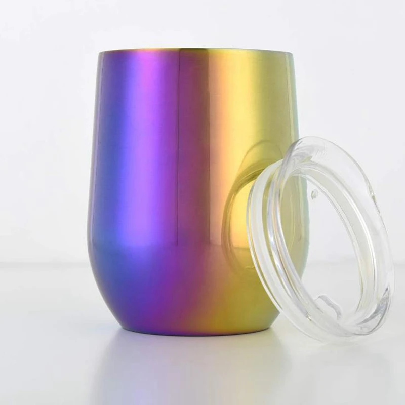 Стекло с покрытием 12 унций: Двойная Вакуумная Изолированная чашка из нержавеющей
