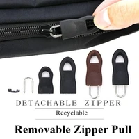 5pcs 2 colors diy sewing craft tool black brown detachable zipper puller and metal rubber bag jacket general metal zippers
