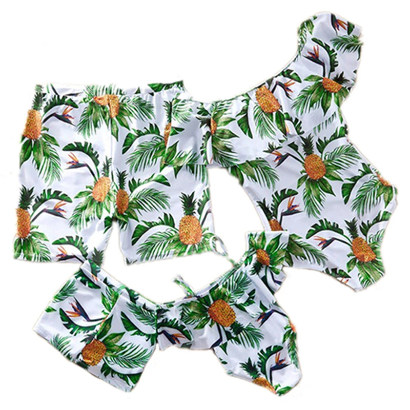 Одинаковые купальники для всей семьи одежда мамы и дочки новый купальник