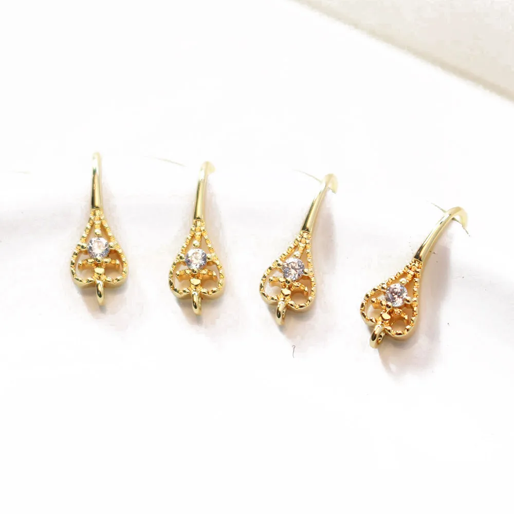 4 шт Любовь Ухо крюк с гвоздиками Чарующее ювелирное расходных материалов для