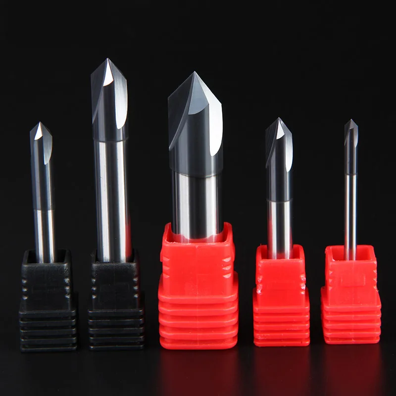 ЧПУ карбида для снятия фаски Фрезы 60 90 120 градусов покрытием 3 канавки заусенцев