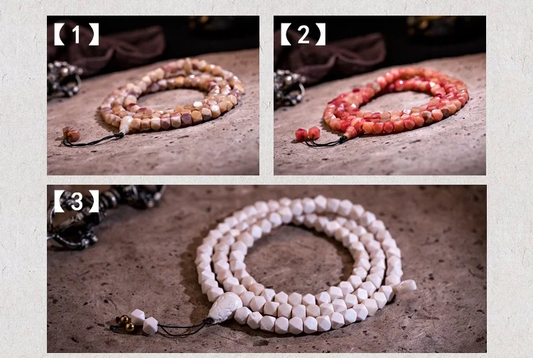 Тибетские бусины ручной работы из натуральной Верблюжьей Кости Mala с резными