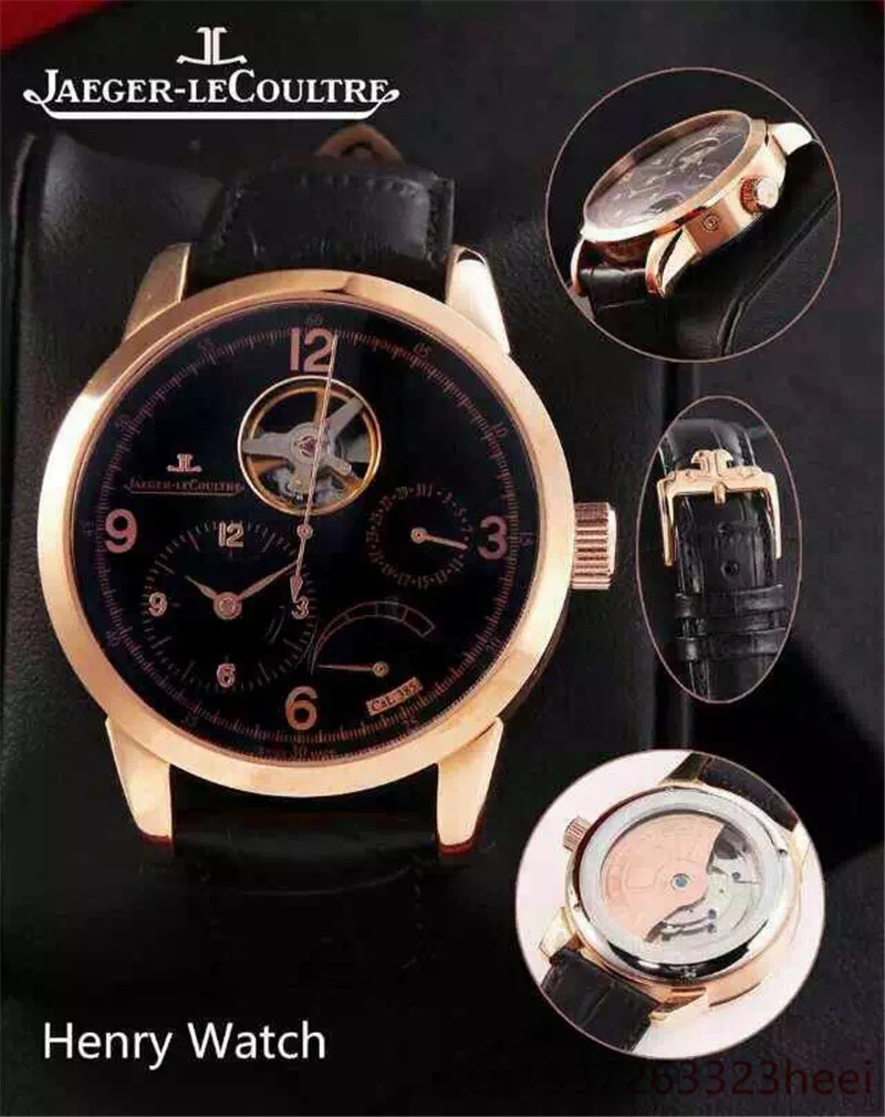 

Jaeger-LeCoultre- watch men's skeleton automatic mechanical AAA watch gold skeleton retro men's women watch quartz watch