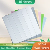 3d pure colour wood grain wall sticker self adhesive waterproof panel sticker for living room bedroom kitchen wall decor 15pcs