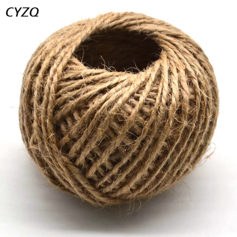 30 метров натуральный Мешковина гессийский джутовый шнур шпагат пеньковая