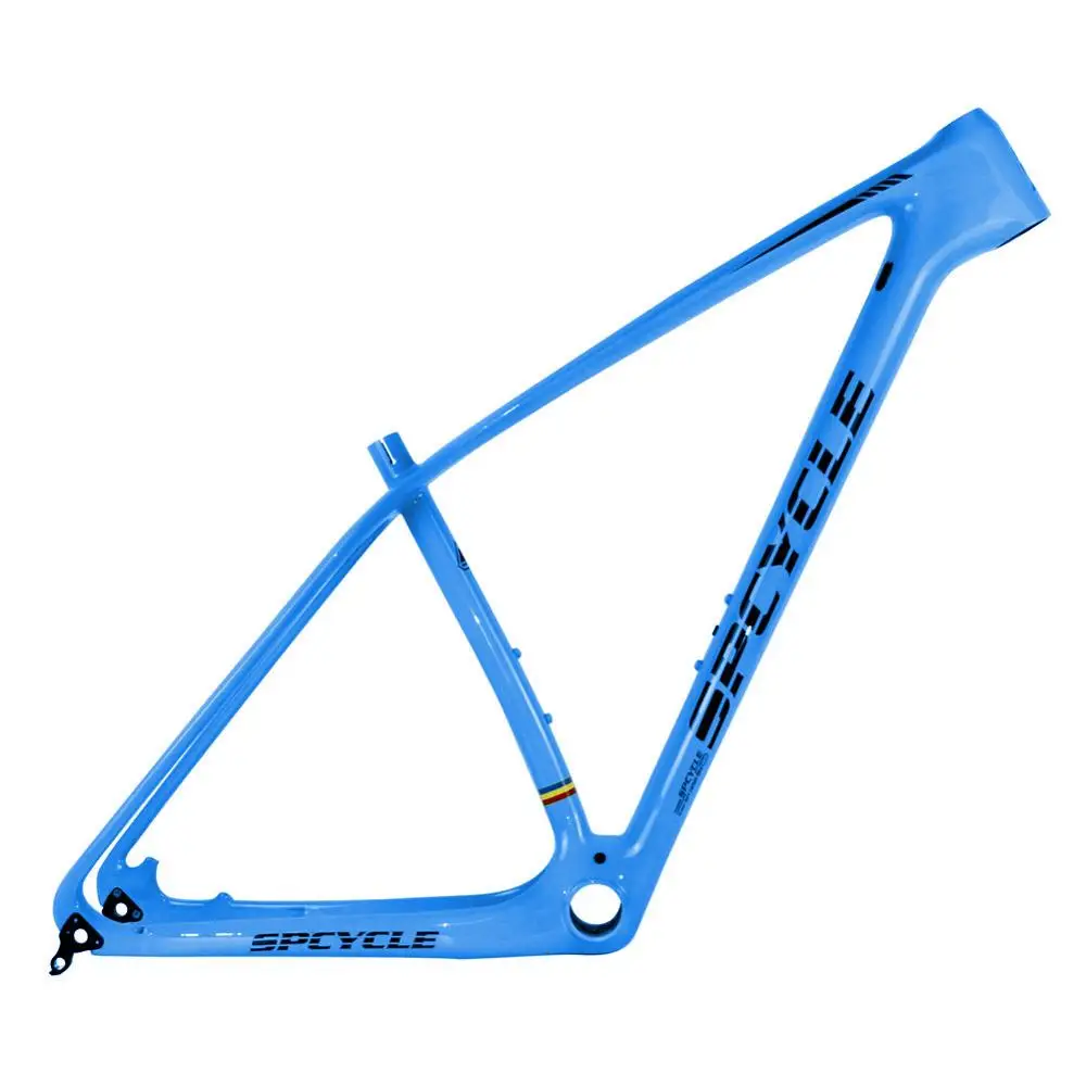 Blue With Logo Spcycle карбоновая MTB рама 29er рама для горного велосипеда 27,5 er карбоновая Передняя Велосипедная вилка рама совместимая 142*12 мм через ось и 135*9 мм QR - Цвет: Blue With Logo
