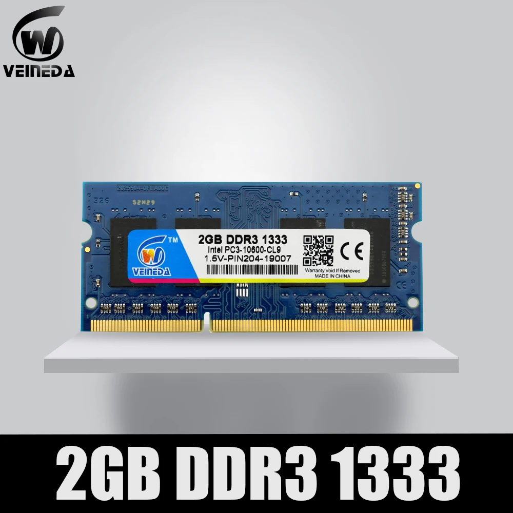 Память VEINEDA DDR3 2 Гб 204PIN Ram 1600 МГц совместимая с ddr3 1333 ОЗУ DDR 3 ГБ для ноутбука Intel AMD|ddr
