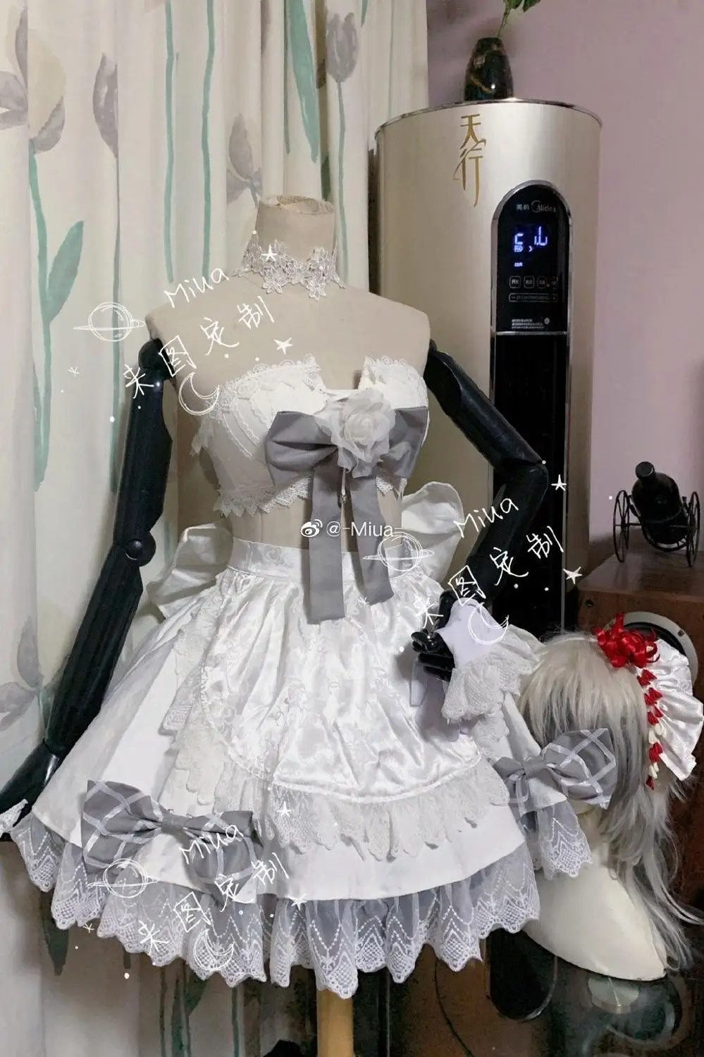 

[Customized]Anime Azur Lane Shoukaku Housemaid Maid Outfit Full Set Any Size Cosplay Costume Halloween Women Free Shipping 2020.