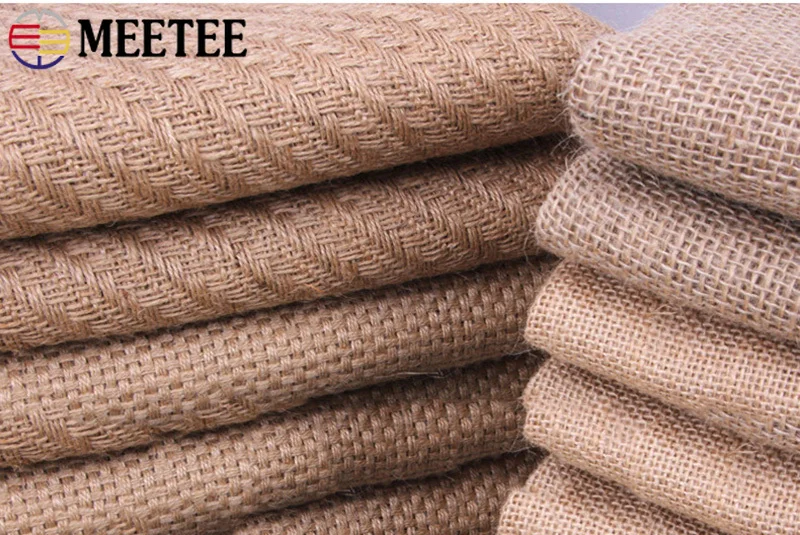 Meetee 50/100X150cm натуральная Мешковина ткань сетка льняная текстильная для сумки