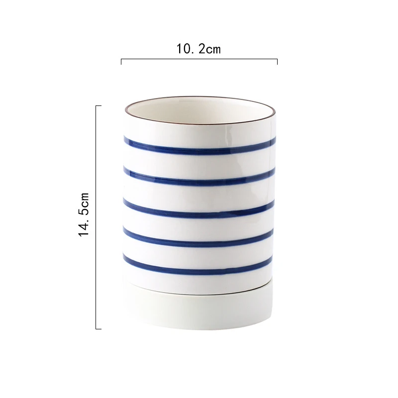 ceramic kitchen cutlery storage tube with drainer bottom gadgets tools organizer box accessories utensils conatiner holder jar free global shipping