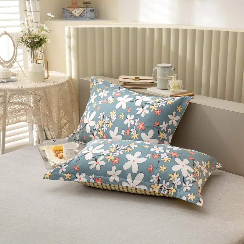 Сатиновое постельное белье "Цветы Северной Европы" для кроватей разных размеров (односпальной, полуторной, двуспальной, королевской) с наволочками на подушки, детское постельное белье, домашний текстиль.