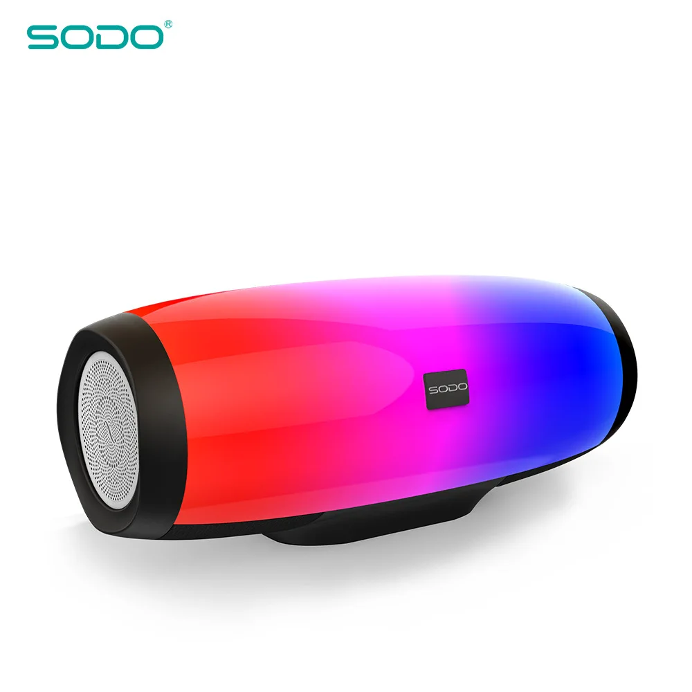 Bluetooth Колонка SODO стерео радио U диск воспроизведение светодисветильник