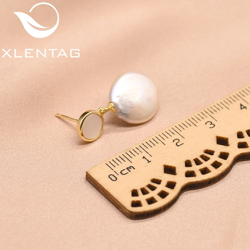 XlentAg круглые серьги мозаика ракушка для женщин подарок маме на день рождения