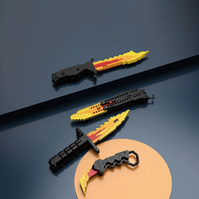 Модель военного оружия с ножом и мечом строительные блоки Moc кирпичи развивающие