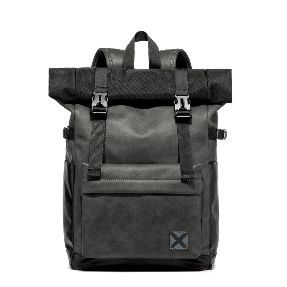 

Fashion Brand Men's Leather High Quality Backpack Youth Travel Rucksack School Laptop Bags Male Business Shoulder Bag Mochila
