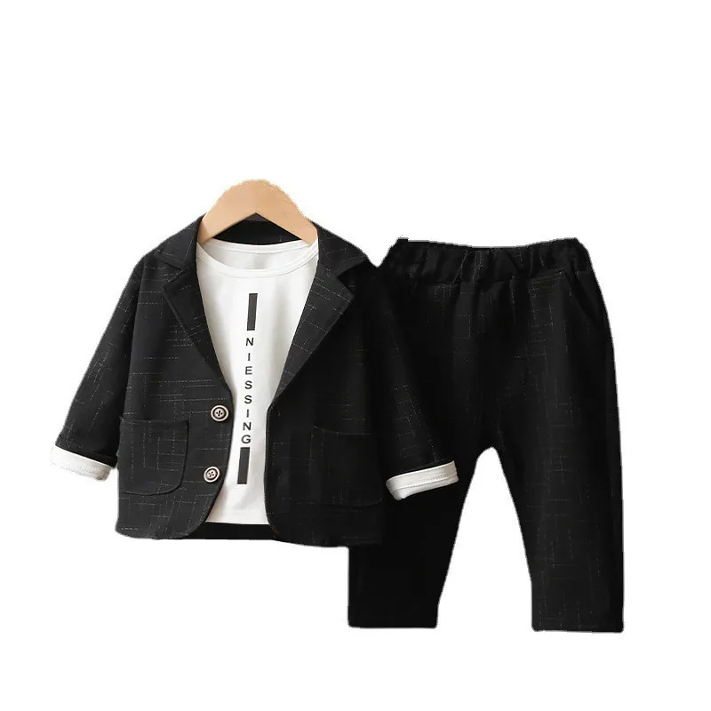 

New Children Trendy Clothes Kids Boys Suit T Shirt Pants 3Pcs/sets Autumn Baby Infant Cotton Clothing Spring Toddler Tracksuits