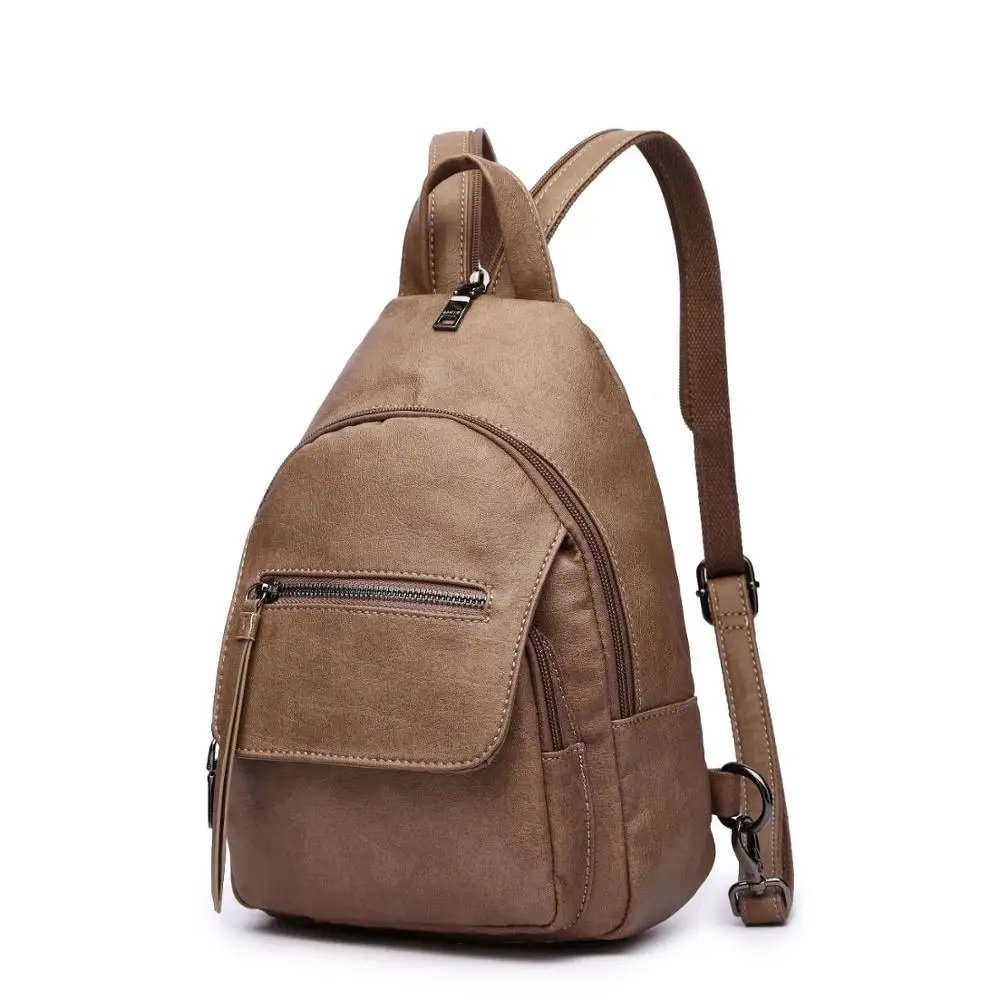 Amelie galanti роскошный кожаный рюкзак женский дорожный мини рюкзак Mochilas Школьные сумки женская сумка на плечо модный - Цвет: taupe