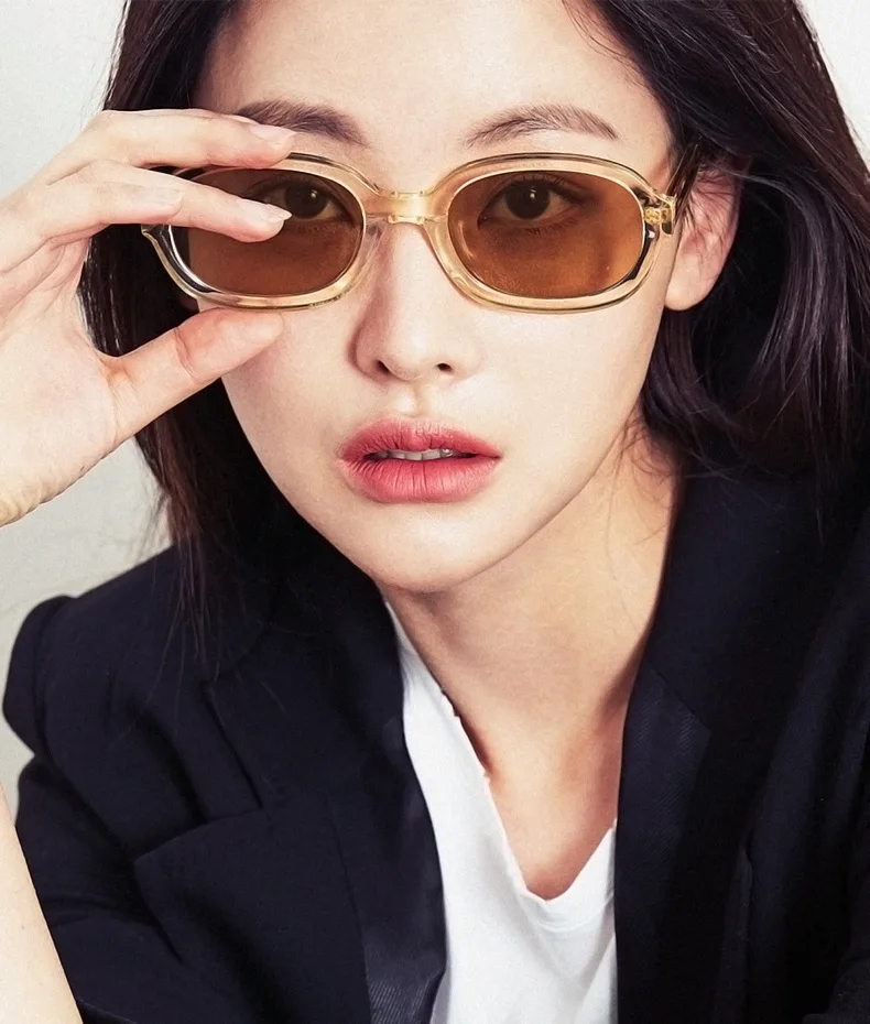 

Small Frame Candy-colored Sunglasses Women Vintage Square Sun Glasses Ladies Sexy Orange Eyewear Retro Eyeglasses Anti-UV glasse