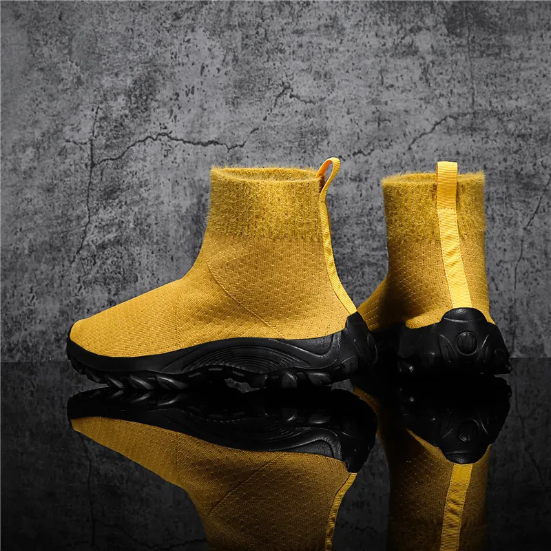 Женские кроссовки для бега зимние вязаные носки женская обувь светильник