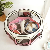 folding octagonal pet fence house dog cage cat nest tent pets supplies scratch resistant kennel products breeding delivery room