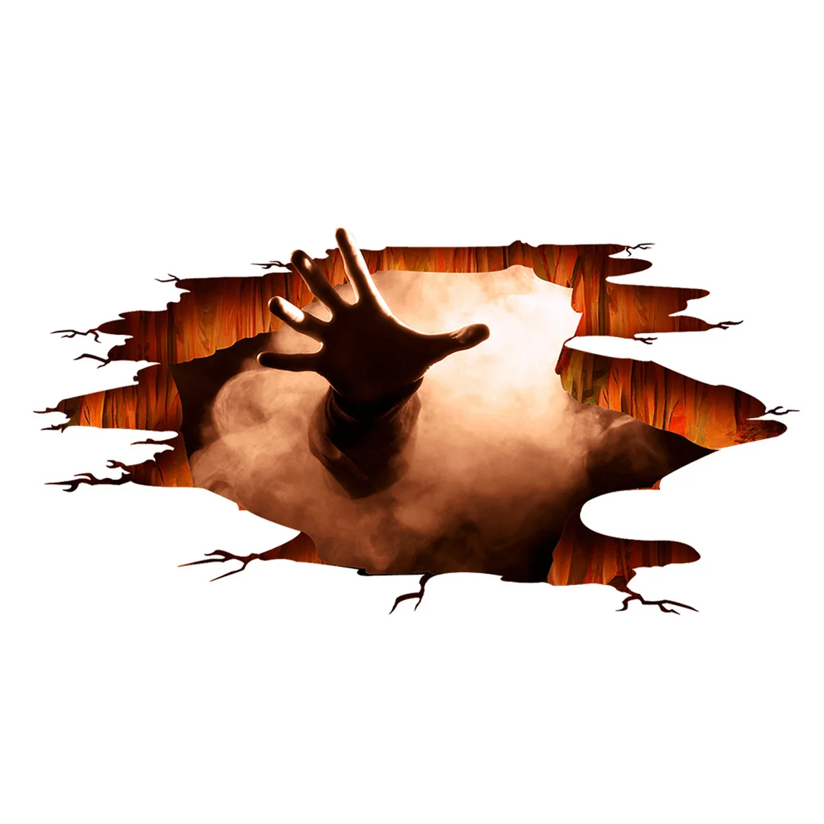 Совершенно новые 3D наклейки на пол Хэллоуин Переводные картинки стену Побег из