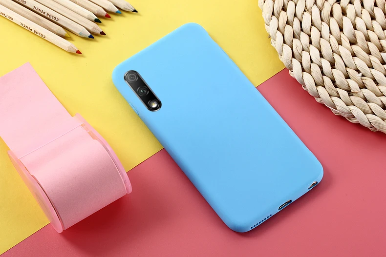 Чехол TRISEOLY для huawei Honor 9X противоударный простой однотонный Мягкий силиконовый