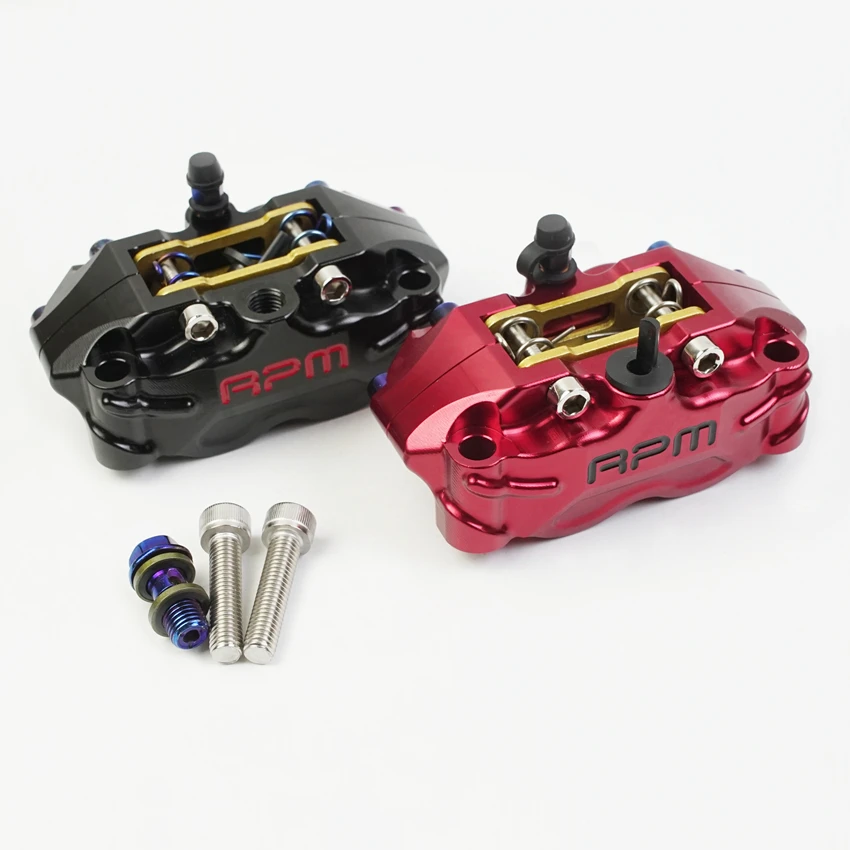 

4 piston moto disk caliper motorcycle brake caliper 220 200mm universal 82mm radial mounting for dirtbike pitbike pcx125 ltz400