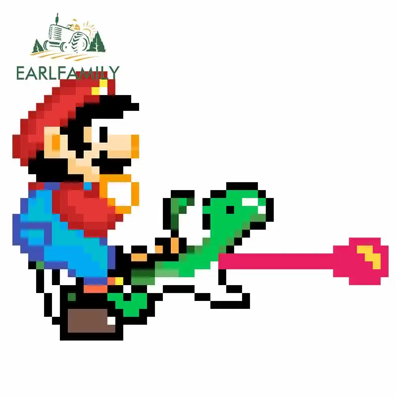 EARLFAMILY 13 см x 9 4 для Pixel Yoshi Mario забавные JDM автомобильные наклейки DIY
