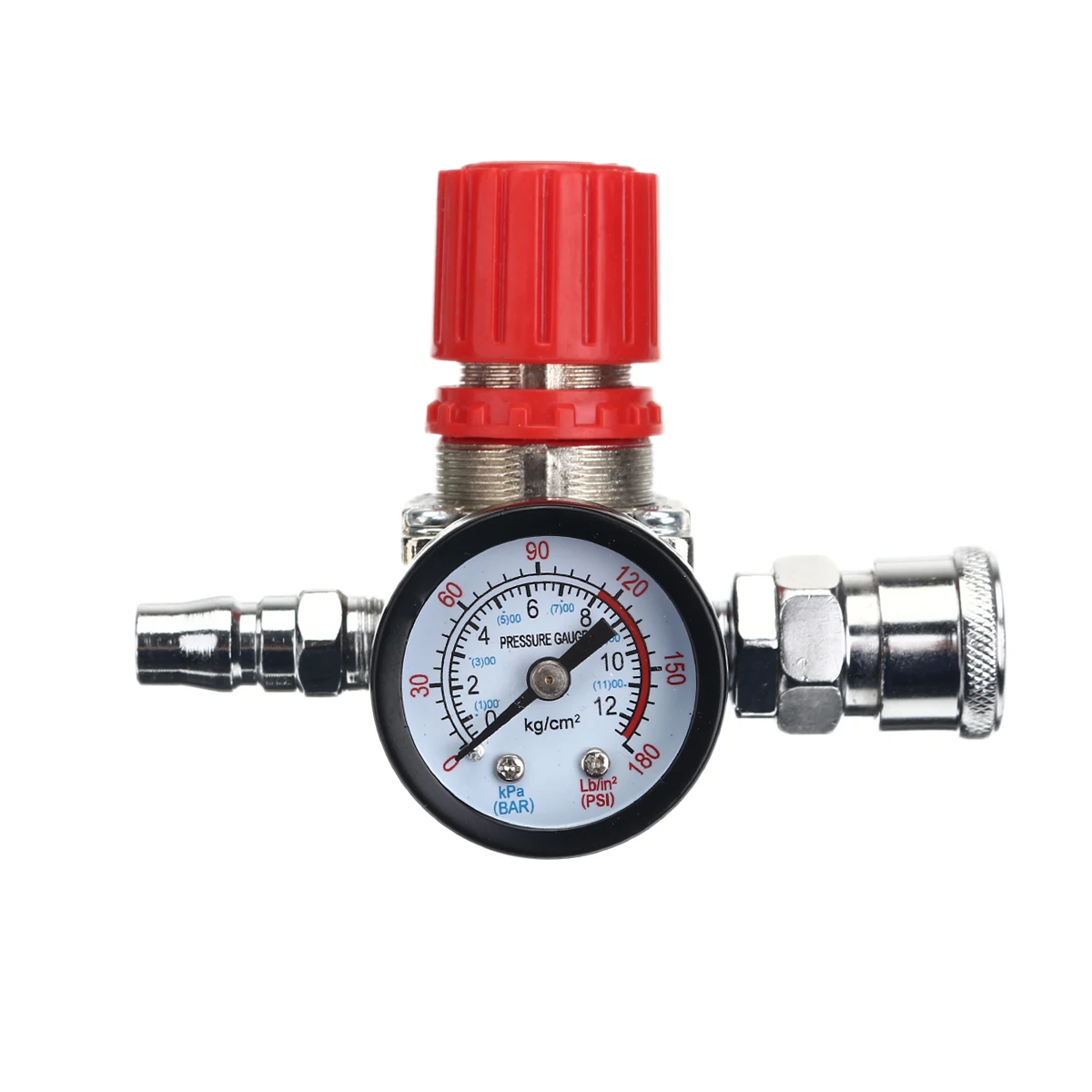 10pc 140PSI 12 Bar Pressure Regulator Switch Control Valve with Gauges 1/4&quot For Air Compressor |