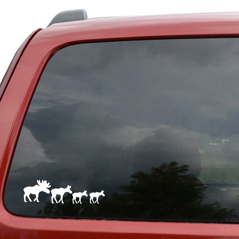

Fun Moose Family Premium PVC Car Sticker Decals 16.6cm * 4.9cm