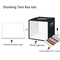 25cm lightbox folding photo studio light box photography lighting shooting tent box kits 6 background and shadowless light panel