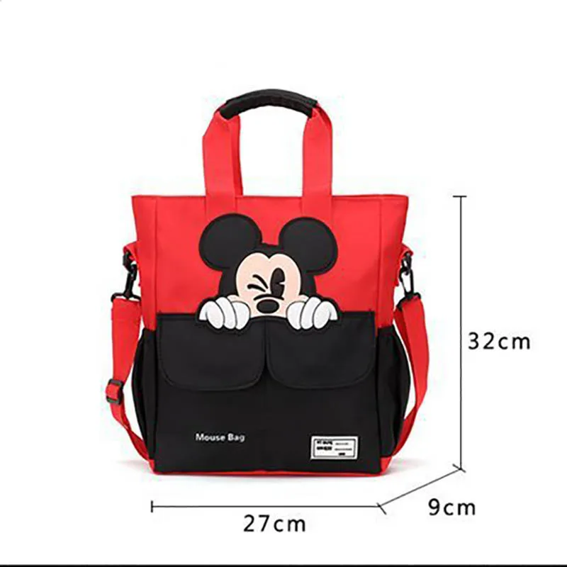 Disney Child School Bag Boys Girls Fashion Kids One-Shoulder Messenger Bag Elementary Student Mickey Anime Cute School Backpack