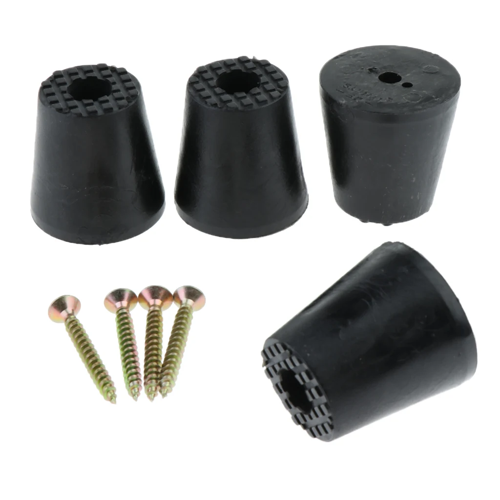 4pcs Wooden Furniture Rubber Feet Table Chair Leg Riser Floor Protector | Спорт и развлечения