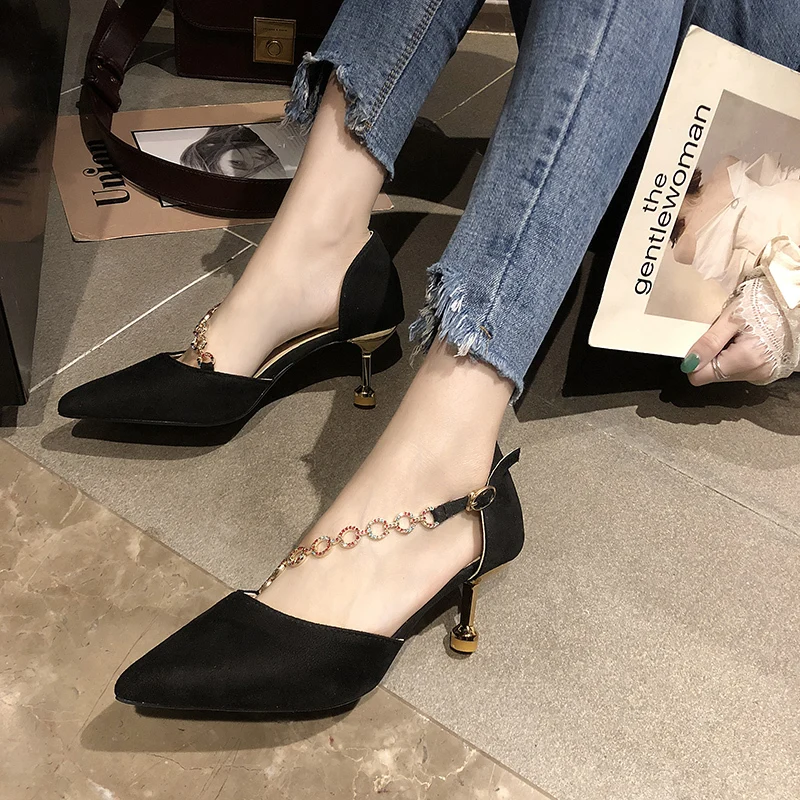 

Stilettos design elegant and comfortable designer women's shoes Fashion women pumps stiletto buckle zapatos tacon mujer U22-51
