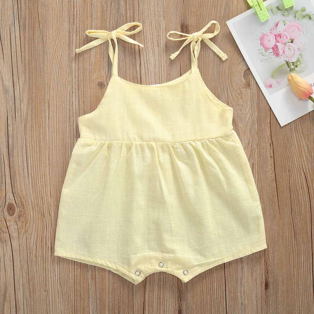 2020 летняя одежда для малышей однотонные боди новорожденных девочек Комбинезоны