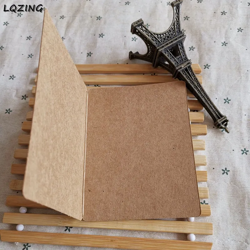 Ретро DIY Чистая крафт-бумага Пригласительные открытки крафт/черный/белый ручной