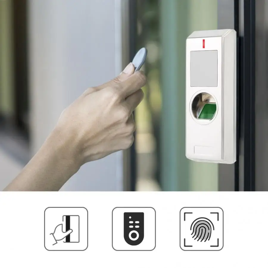 Metal IP66 Waterproof Fingerprint Access Controller Door System 125KHZ ID Card Reader Home Office Security |