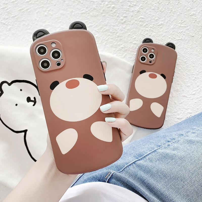 

Коричневая задняя крышка из силикона с рисунком для iphone12 CS01