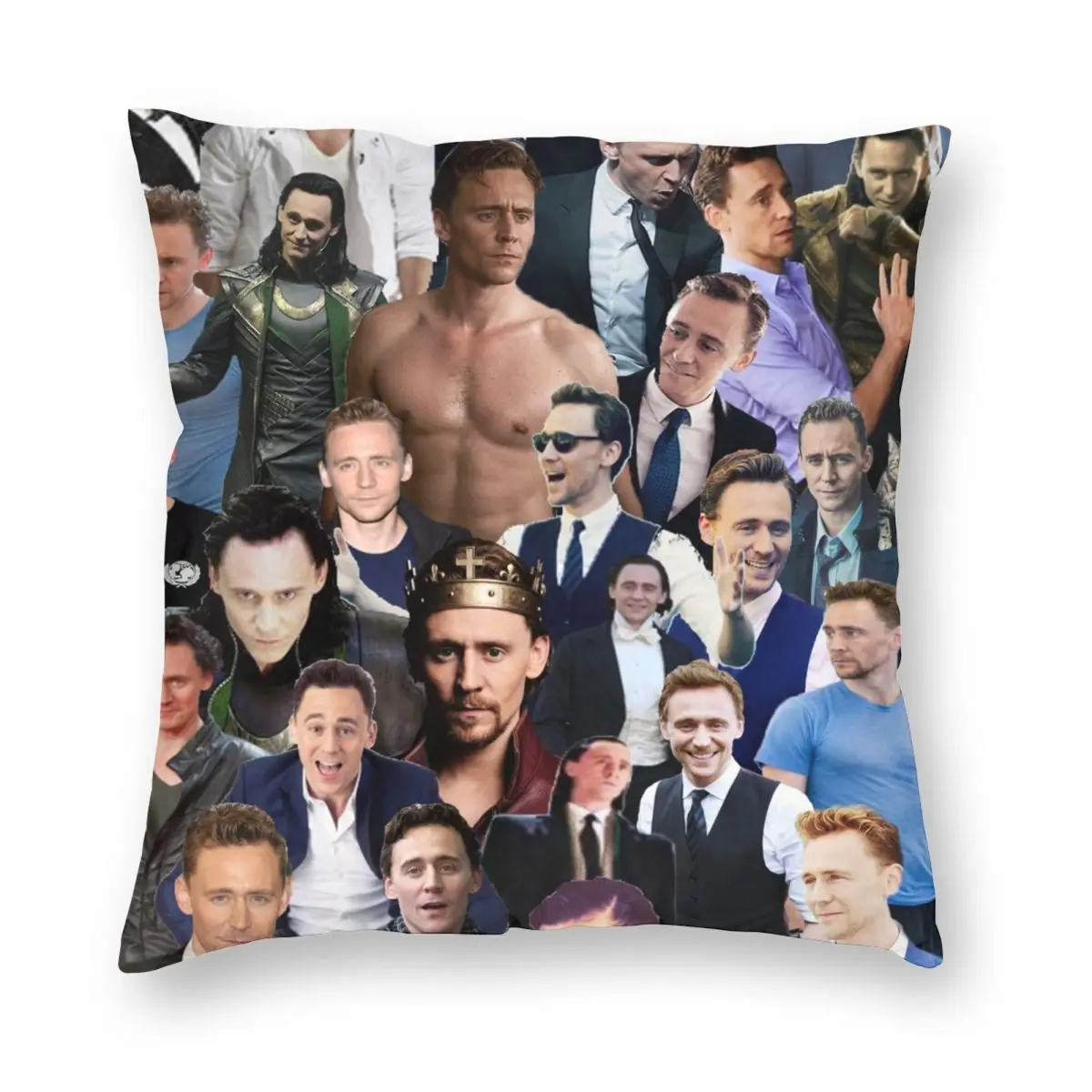 

Tom Hiddleston Photo Collage Pillowcase Soft Fabric Cushion Cover Decorative Pillow Case Cover Home Dropshipping 45*45cm