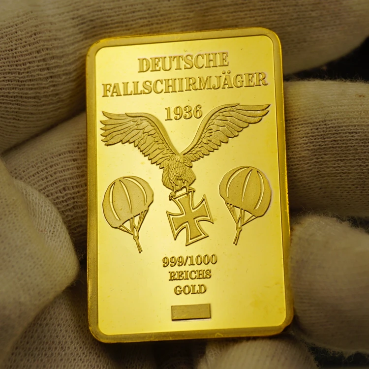 Памятная монета за рубежом Позолоченная серебряная золотая квадратный памятный